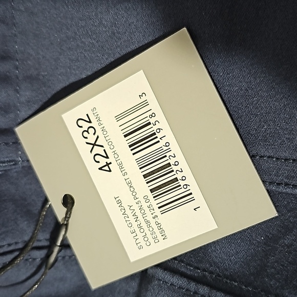 Hickey Freeman Navy Pants Size 42x32 NWT - Picture 4 of 7